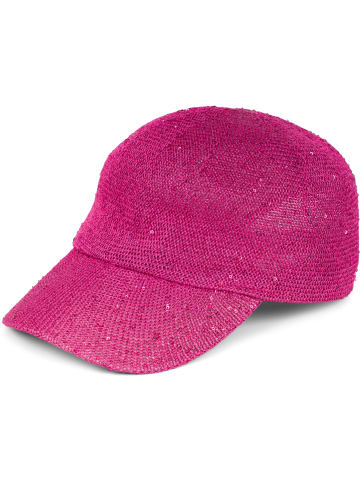 styleBREAKER Baseball Cap mit Pailletten in Magenta