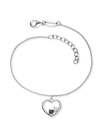 Engelsrufer  Sterling Silber Armband Zirkonia Herz 17-20cm