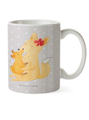 Mr. & Mrs. Panda Kindertasse Fuchs Mama ohne Spruch in Grau Pastell