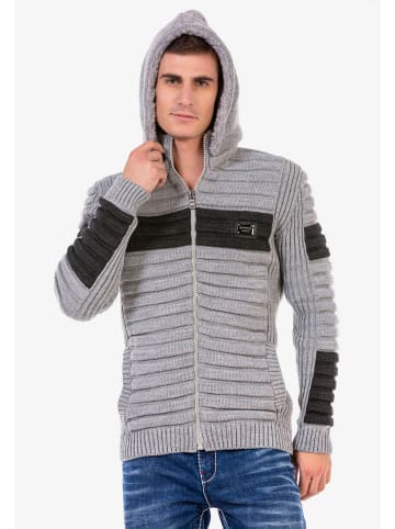 Cipo & Baxx Strickjacke in GREY-ANTHRACITE