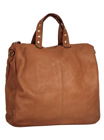 Samantha Look Umhängetasche echt Leder in cognac