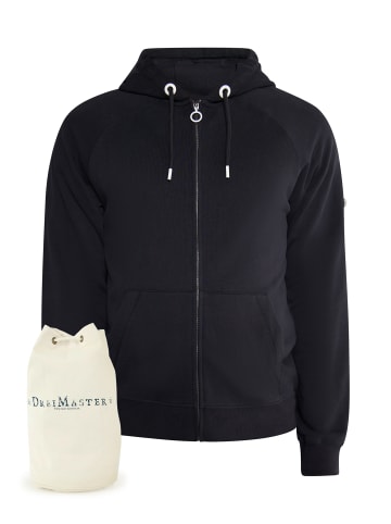 DreiMaster Maritim Sweatjacke + Shopping Bag - Set in Schwarz