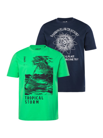 Men Plus Kurzarm T-Shirt in mintgrün