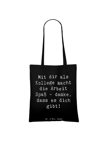 Mr. & Mrs. Panda einkaufsshopper Spruch Kollege Freude mit Spruch in Schwarz