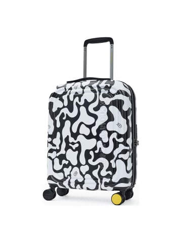 Mandarina Duck Logoduck + Moire 4 Rollen Kabinentrolley 55 cm mit Dehnfalte in moire