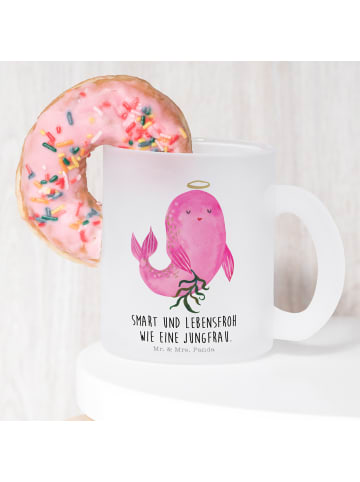 Mr. & Mrs. Panda Tasse Sternzeichen Jungfrau mit Spruch in Transparent