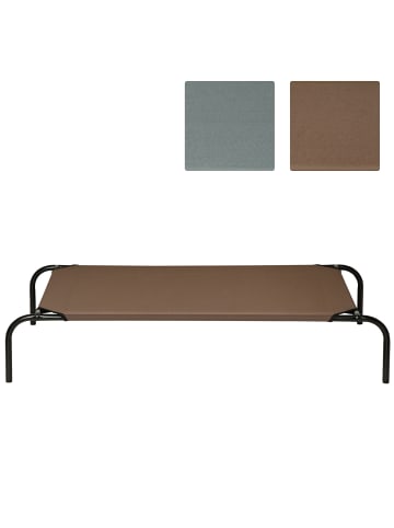 Pawhut Hundebett Grau+Kaffee 110cm x 65cm x 20,5cm