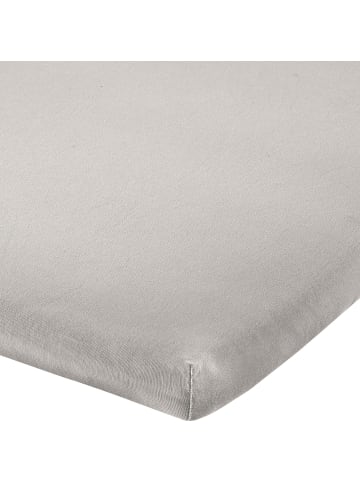 Erwin Müller Single-Jersey Bio Topper-Spannbettlaken Bayreuth in silber