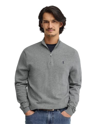 Polo Club Pullover RIGBY GO ZIPPER COTTON VO in Graue Kraft