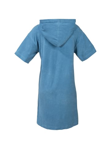 Erwin Müller Leichtfrottier Unisex-Poncho mit Kapuze in petrol