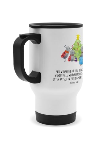 Mr. & Mrs. Panda Kaffeebecher Weihnachten Smörle mit Spruch in Weiß