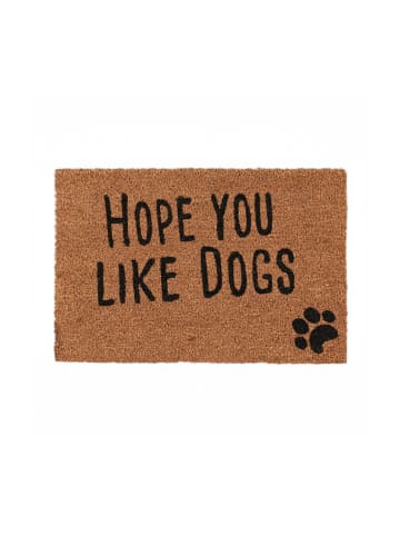 relaxdays Fußmatte Hope you like dogs in Natur - 40 x 60 cm