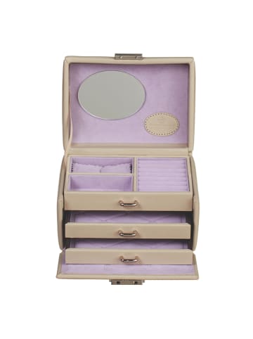 Windrose Merino Schmuckkasten 15 cm in beige