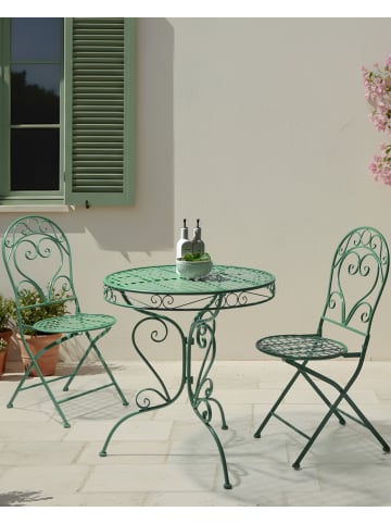 Beliani 2er-Set Klappbare Gartenmöbel ALBINIA in Grün