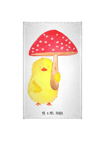 Mr. & Mrs. Panda Handtuch Küken Fliegenpilz ohne Spruch in Weiß