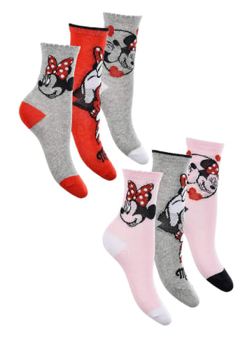 Disney Minnie Mouse 6er-Set: Socken Strümpfe in Mehrfarbig