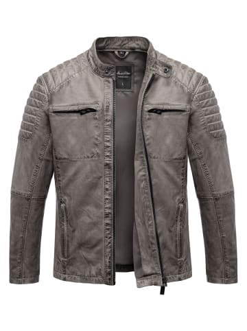 Amaci&Sons Lederjacke RALSTON in Grau