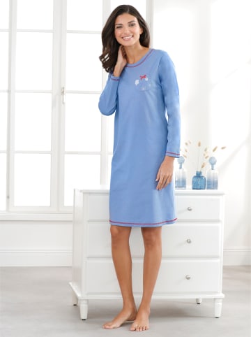 Sieh an! Nachthemd in himmelblau + himmelblau-bedruckt