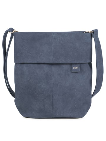 Zwei Mademoiselle M12 - Schultertasche 32 cm in nubuk-blue