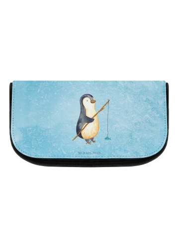 Mr. & Mrs. Panda Kosmetiktasche Pinguin Angler ohne Spruch in Eisblau