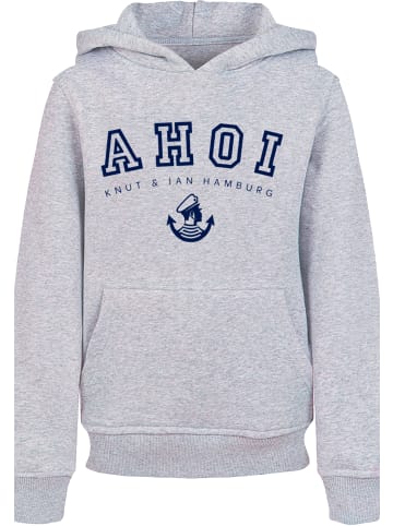 F4NT4STIC Hoodie Ahoi Knut & Jan Hamburg in grau meliert