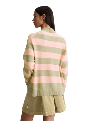 Marc O'Polo DENIM Gestreifter Strickpullover regular in Medium Pink