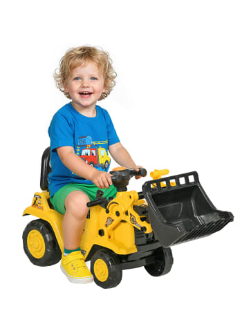 HOMCOM Sitzbagger Kinder 1,5-4 Jahre Gelb