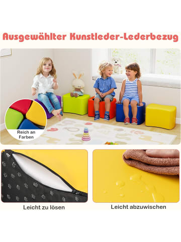 COSTWAY 6er Set Kinderhocker Schmetterlingshocker in Bunt