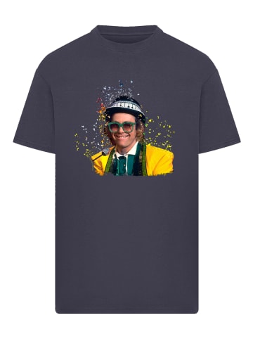 F4NT4STIC Oversize T-Shirt TV Times Elton John At The Piano 1977 in marineblau
