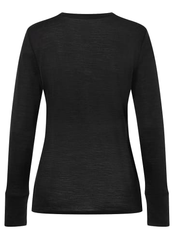 super.natural Merino T-Shirt mit Softshell in schwarz