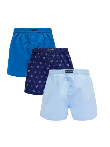 Lyle & Scott Boxer 3-Er Set in Hellblau/Leuchtend Blau