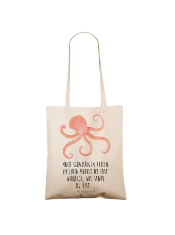 Mr. & Mrs. Panda Tragetasche Tintenfisch mit Spruch in Creme