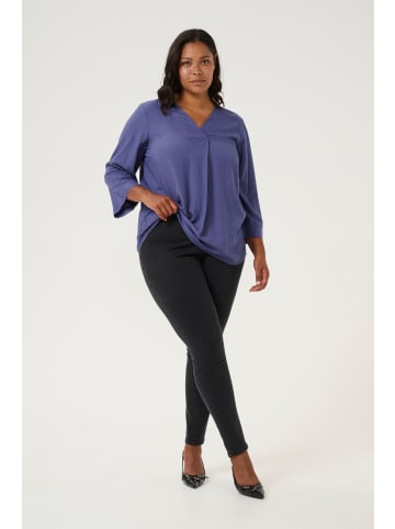 KAFFE curve Langarm-Bluse KCelse in Blue Indigo