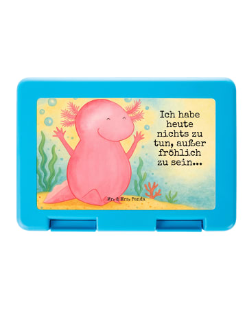 Mr. & Mrs. Panda Snackbox Axolotl Hurra Design mit Spruch in Weiß