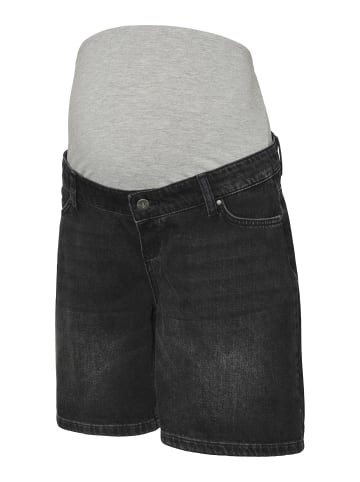 mama licious Jeans-Shorts in Black Denim