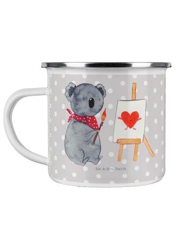 Mr. & Mrs. Panda Haferl Koala Künstler ohne Spruch in Grau Pastell