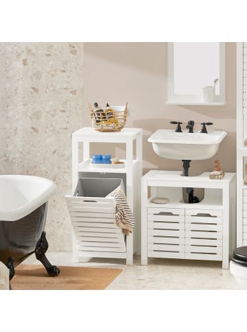 SoBuy Badezimmerschrank in Reinweiß - (W) 30 x (H) 90 x (L) 42 cm