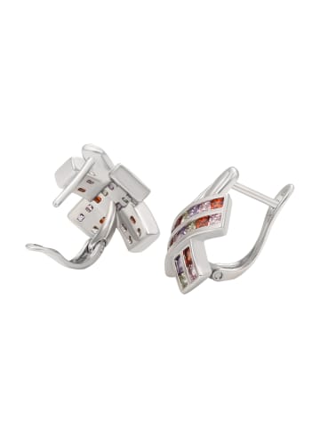 faina Women Drop Earrings in Silver Multicolor