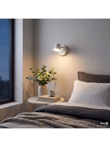 home24 Akku-Wandleuchte TURE in Weiß