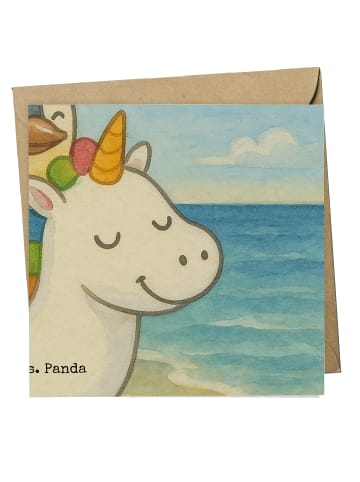 Mr. & Mrs. Panda Einladungskarte Pinguin Schwimmring Design ohne... in Weiß