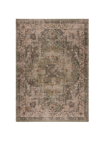 KADIMA DESIGN Robuster Vintage-Teppich aus Jute und Polyester, Distressed-Design