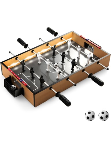 COSTWAY Mini Tischkicker in Braun