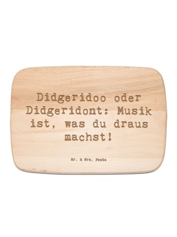 Mr. & Mrs. Panda Frühstücksbrettchen Spruch Didgeridoo Musik mit... in Transparent