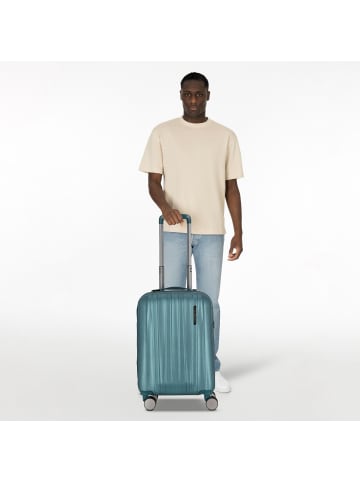 Polestream Moonrock 4 Rollen Kabinentrolley 55 cm mit Dehnfalte in deepsea green brushed