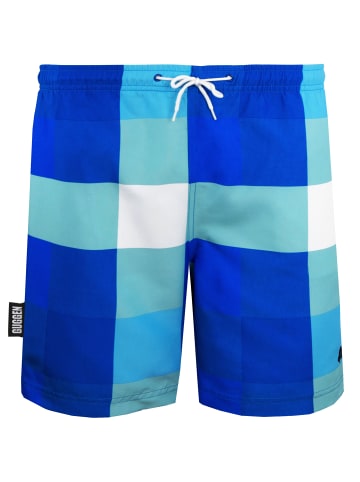 GUGGEN MOUNTAIN Badehose Kariert in Blau