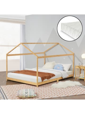 en.casa Kinderbett Vindafjord + HKSM in Beige (B)160cm (L)200cm