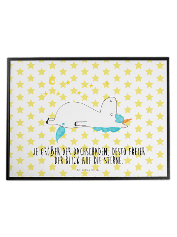 Mr. & Mrs. Panda Schreibunterlage Einhorn Sternenhimmel mit Spruch in Weiß