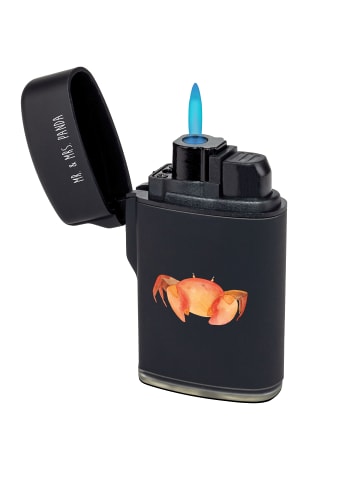 Mr. & Mrs. Panda sturmfeuerzeug Sternzeichen Krebs ohne Spruch in Schwarz