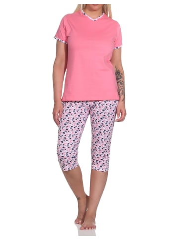 NORMANN Capri Pyjama kurzeSchlafanzug Caprihose - 74510 in pink