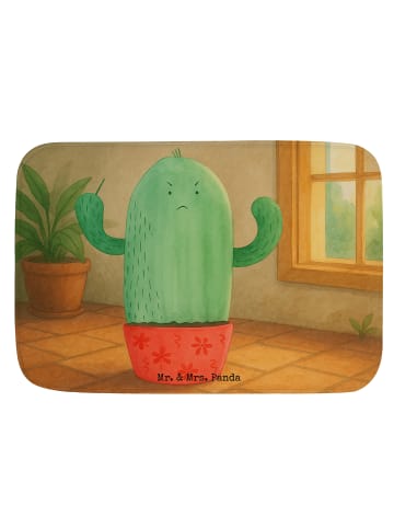 Mr. & Mrs. Panda Badezimmerteppich Kaktus Wut Design ohne Spruch in Weiß
